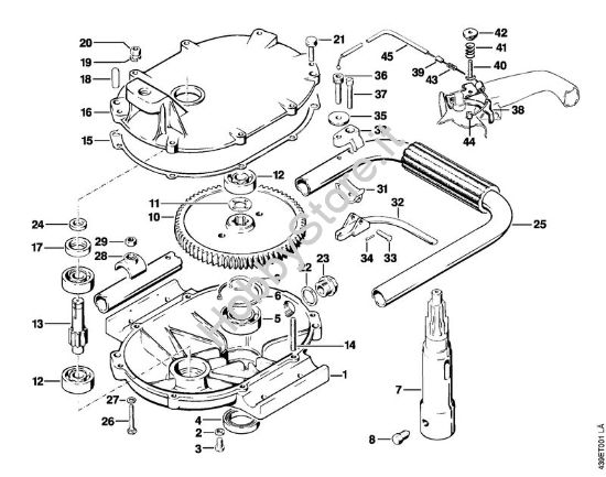 Scatola riduttore, Madrino, telaio BT 309 BT 309 brand Stihl